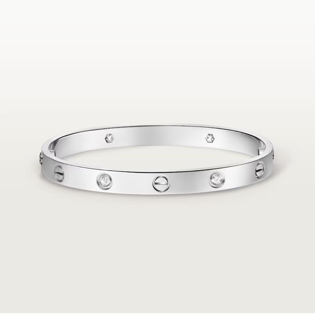 LOVE BRACELET 4-DIAMOND (18K YELLOW GOLD/ROSE GOLD/WHITE GOLD PLATED)