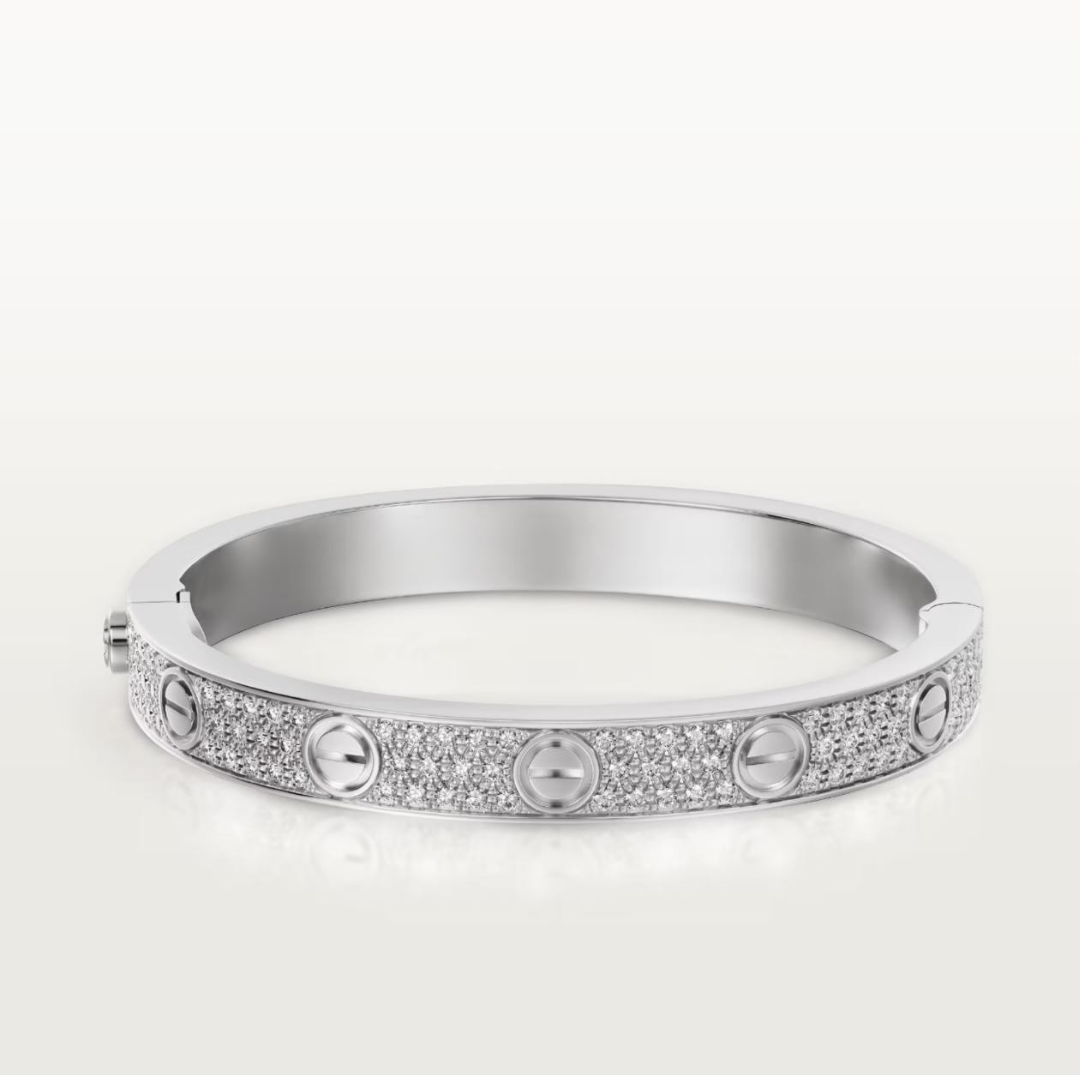 LOVE BRACELET DIAMOND (18K YELLOW GOLD/ROSE GOLD/WHITE GOLD PLATED)