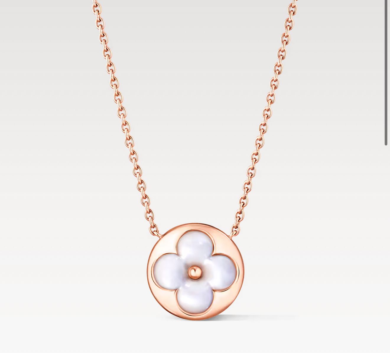 PENDANT WHITE SHELL (18K ROSE GOLD PLATED)