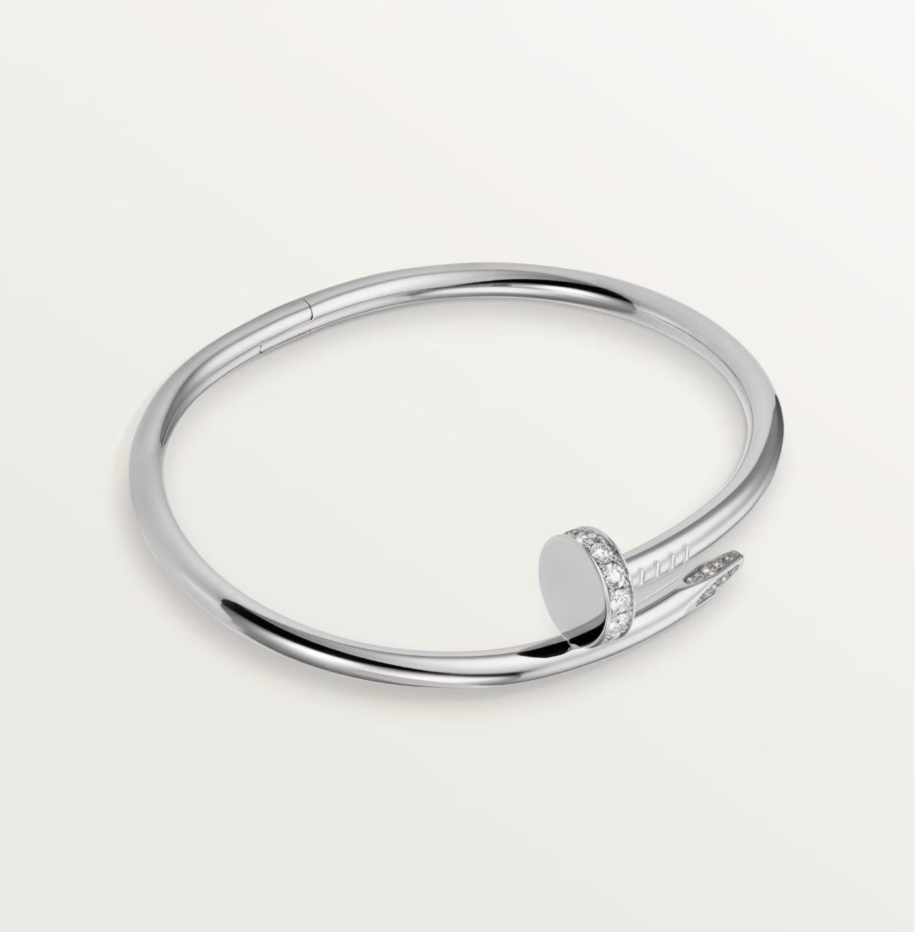 NAIL BRACELET PAVE DIAMONDS (18K YELLOW GOLD/ROSE GOLD/WHITE GOLD PLATED)