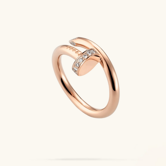 NAIL RING DIAMONDS (18K ROSE GOLD)