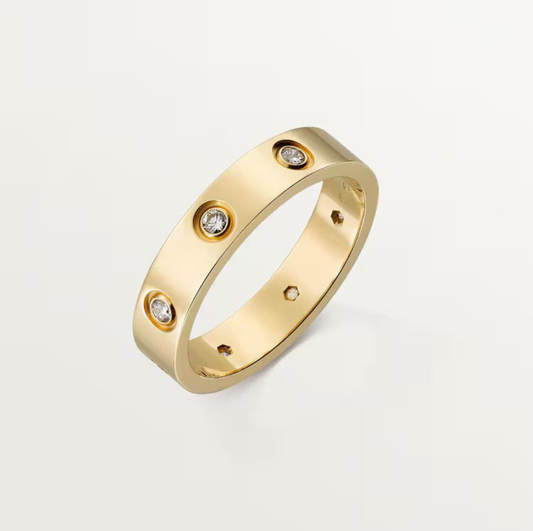 8-DIAMOND LOVE ENGAGEMENT RING (18K YELLOW GOLD/ROSE GOLD/ WHITE GOLD)