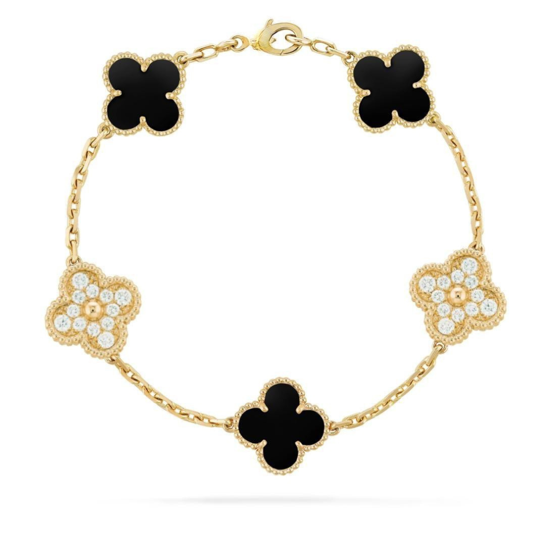 CLOVER VINTAGE BRACELET (18K Yellow Gold/Rose Gold Plated)