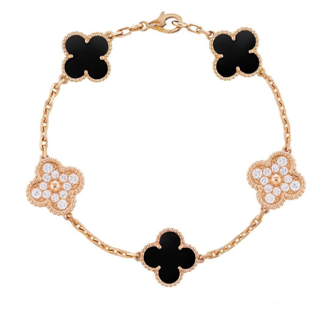 CLOVER VINTAGE BRACELET (18K Yellow Gold/Rose Gold Plated)