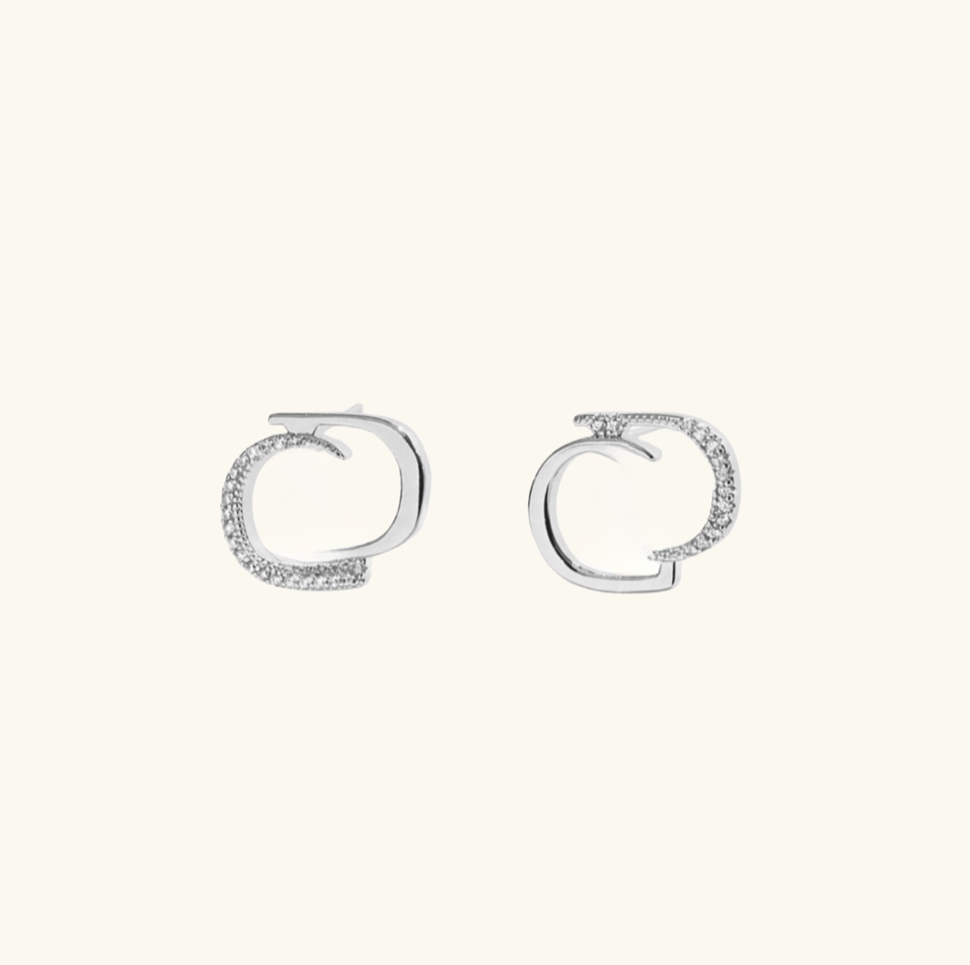 EARRINGS DIAMONDS WHITE (SILVER)