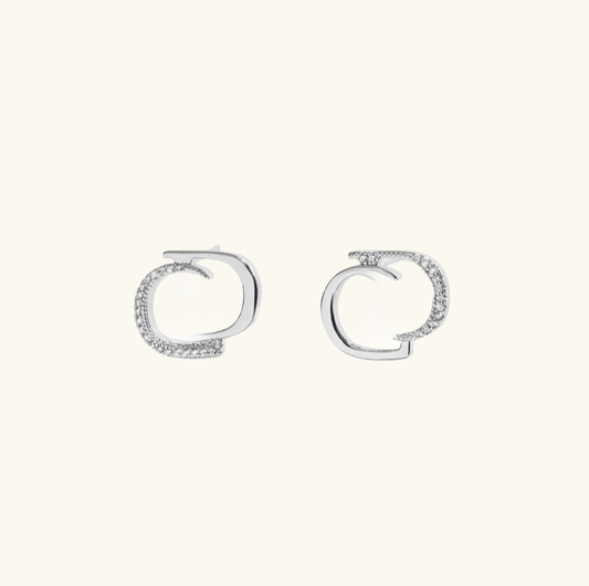 EARRINGS DIAMONDS WHITE (SILVER)