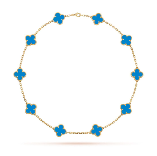 NECKLACE 10 CLOVER (18K YELLOW GOLD PLATED)