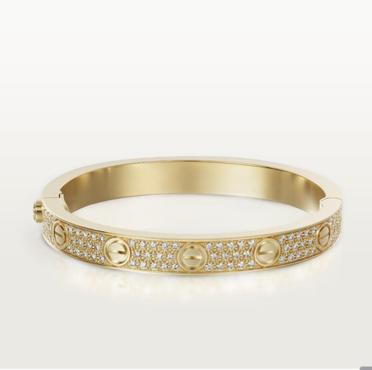 LOVE BRACELET DIAMOND (18K YELLOW GOLD/ROSE GOLD/WHITE GOLD PLATED)