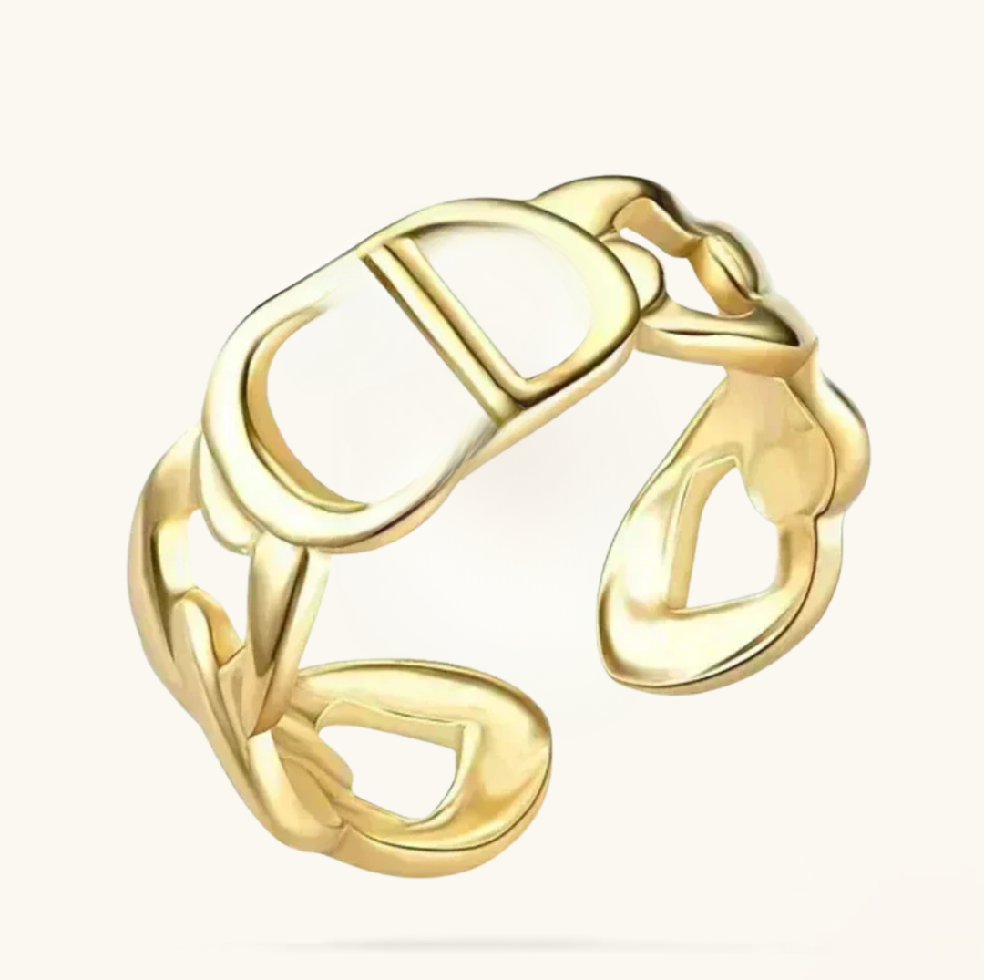 BALLERINA RING ON CANVAS (18K GOLD/ SILVER)
