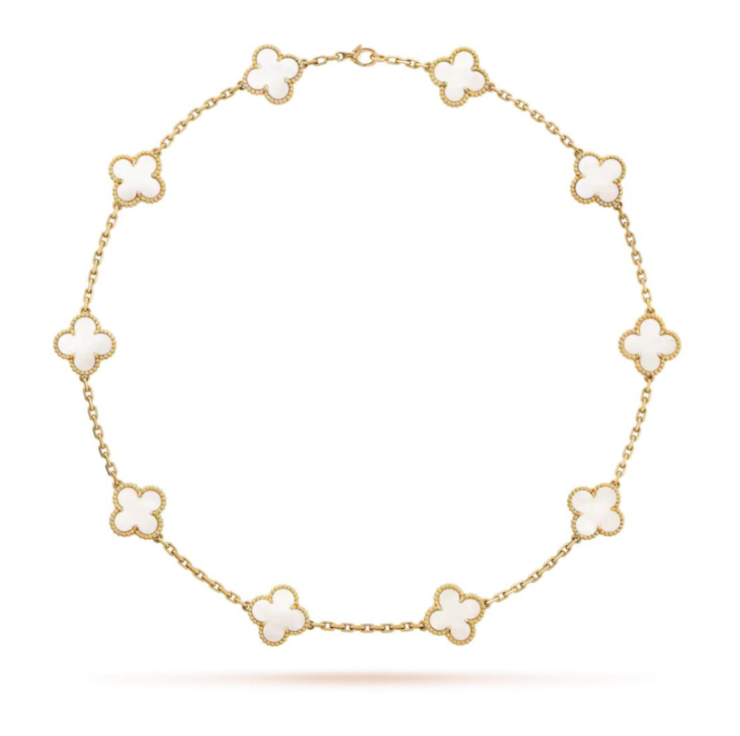 NECKLACE 10 CLOVER (18K YELLOW GOLD PLATED)