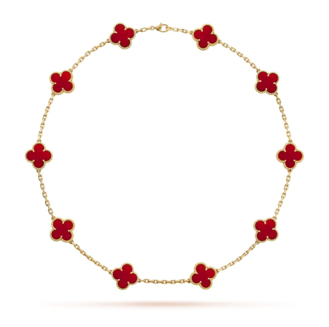 NECKLACE 10 CLOVER (18K YELLOW GOLD PLATED)