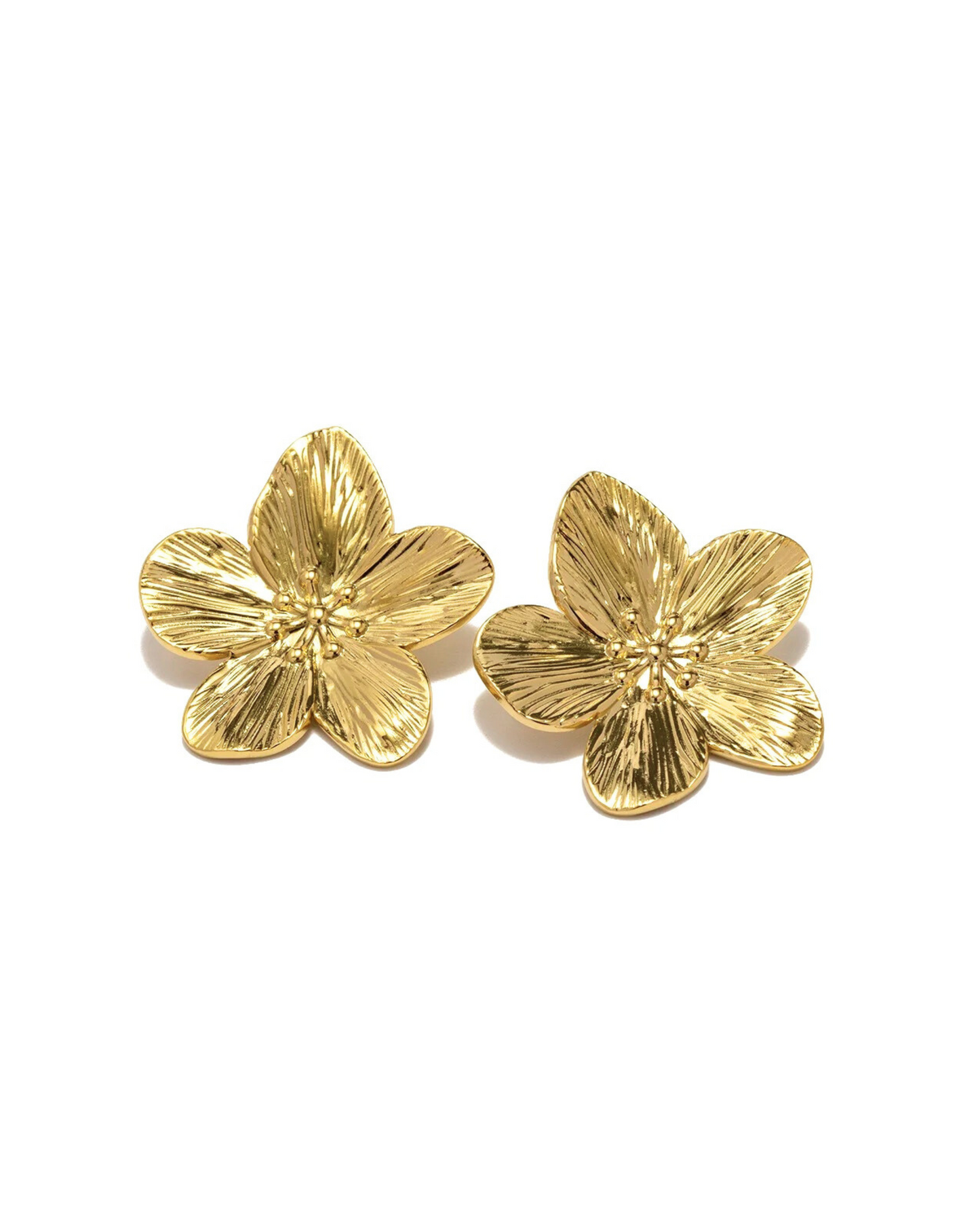 GOLD FLOWER EARRINGS