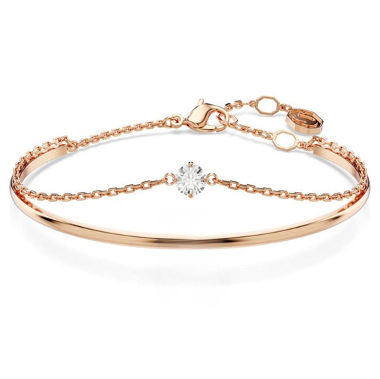 DOUBLE DIAMOND BRACELET(18K ROSE GOLD PLATED)