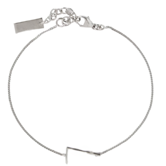 BRACELET WITH LETTERS (18K WHITE GOLD)
