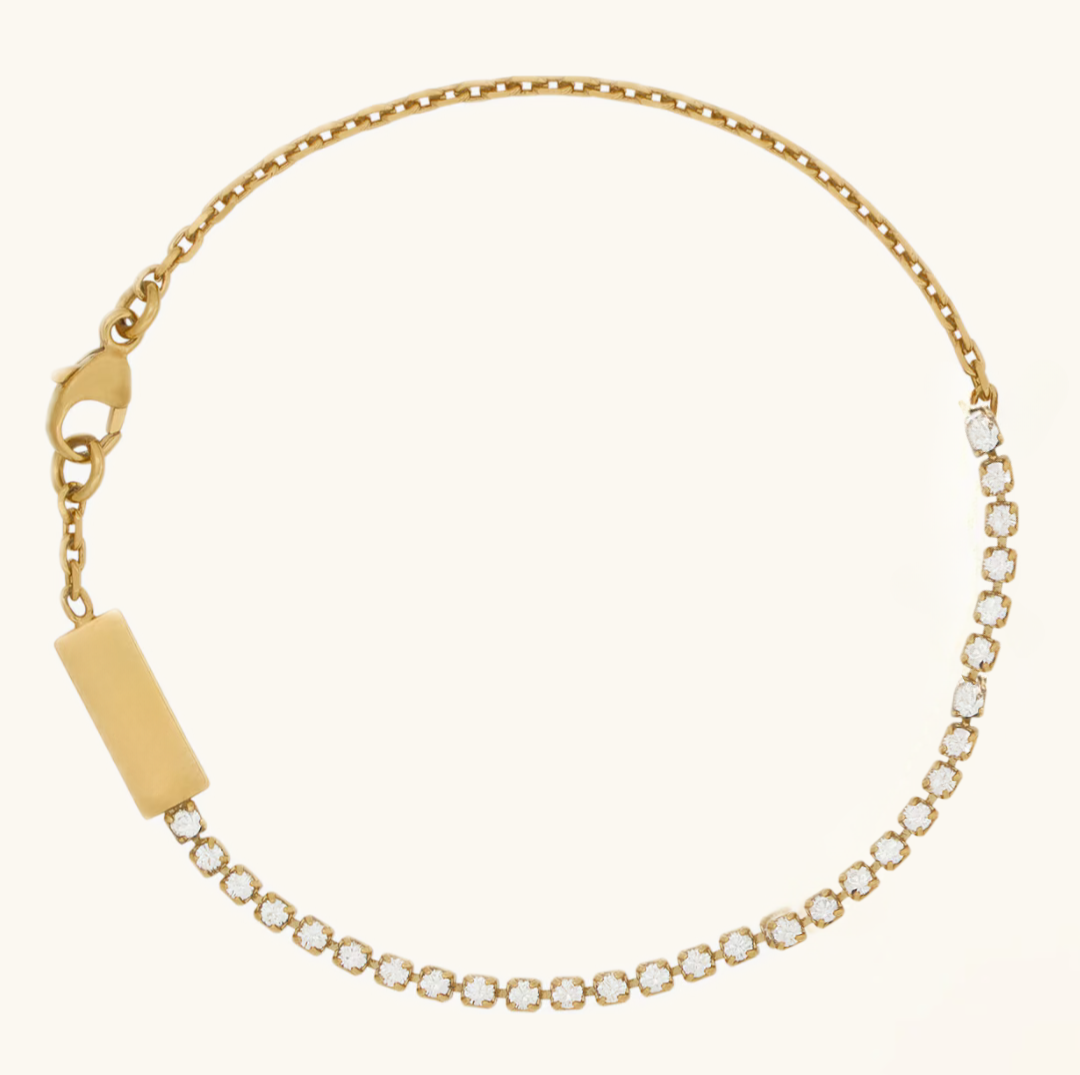 BRACELET WITH A ROW OF STONES (18K GOLD)