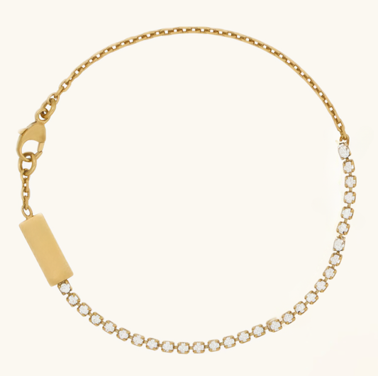 BRACELET WITH A ROW OF STONES (18K GOLD)