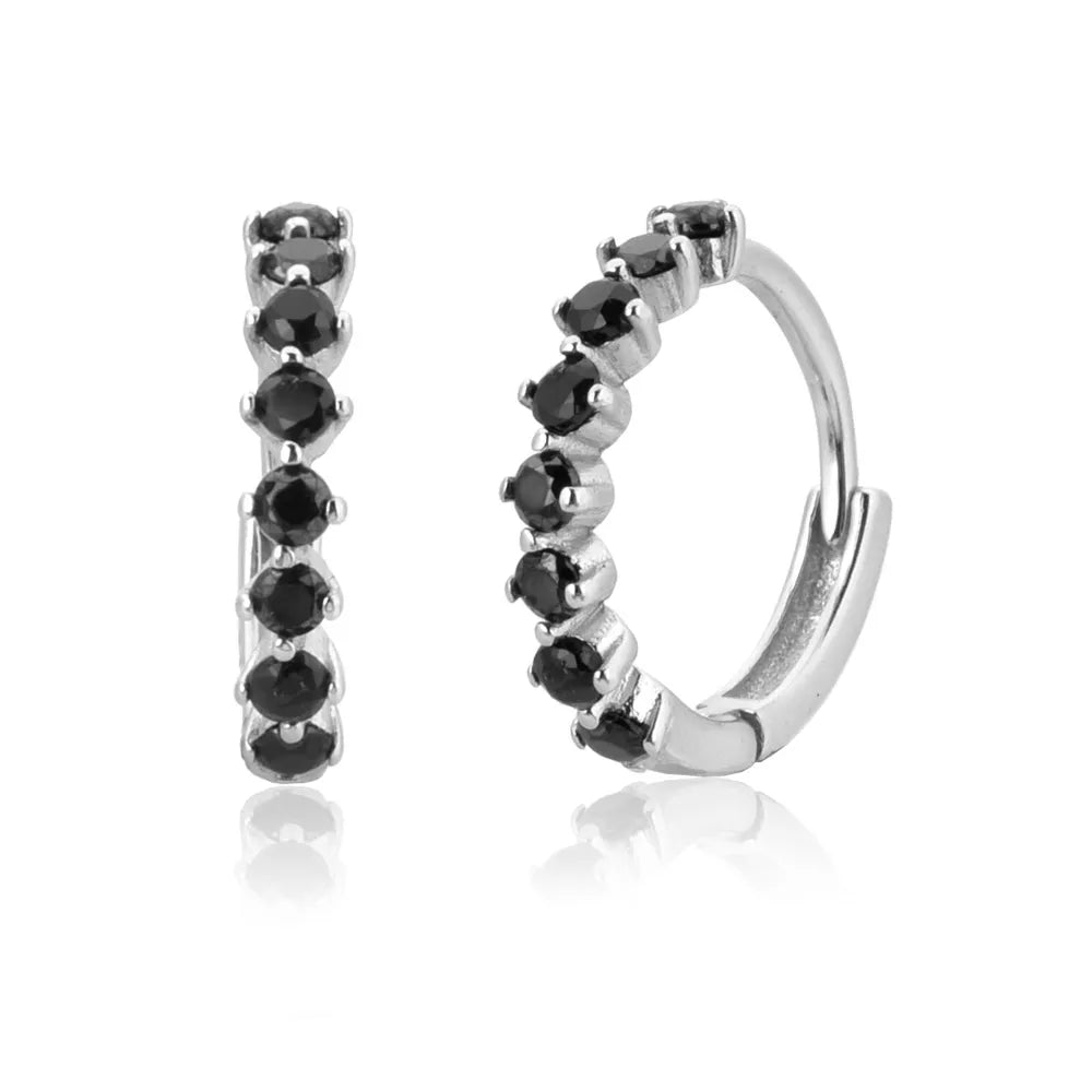 HP BLACK DIAMOND EARRINGS (18K GOLD/SILVER)