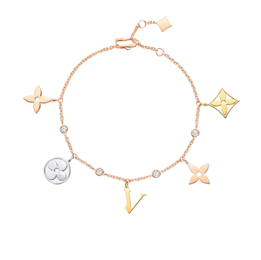 CHARMS BRACELET (18K YELLOW/ROSE/WHITE GOLD PLATED)