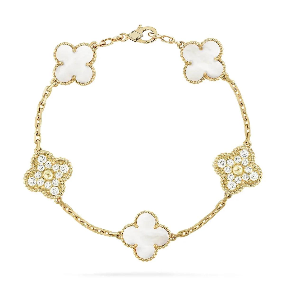 CLOVER VINTAGE BRACELET (18K Yellow Gold/Rose Gold Plated)
