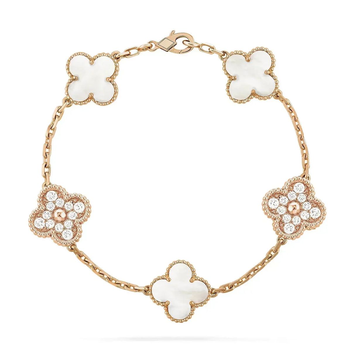 CLOVER VINTAGE BRACELET (18K Yellow Gold/Rose Gold Plated)