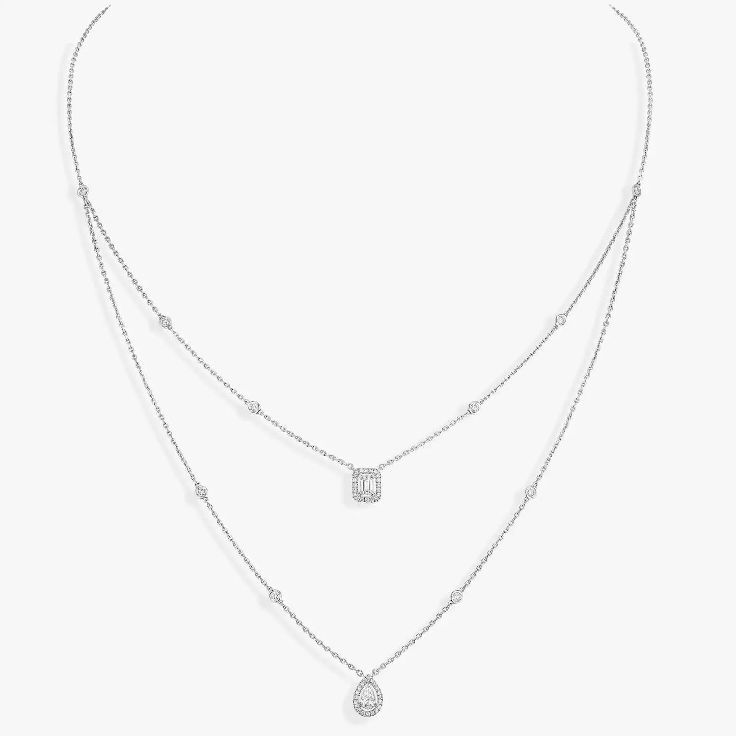 TWO ROWS NECKLACE (18K YELLOW GOLD/ROSE GOLD/WHITE GOLD PLATED)