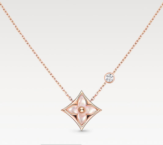 PENDANT PINK SHELL (18K ROSE GOLD PLATED)