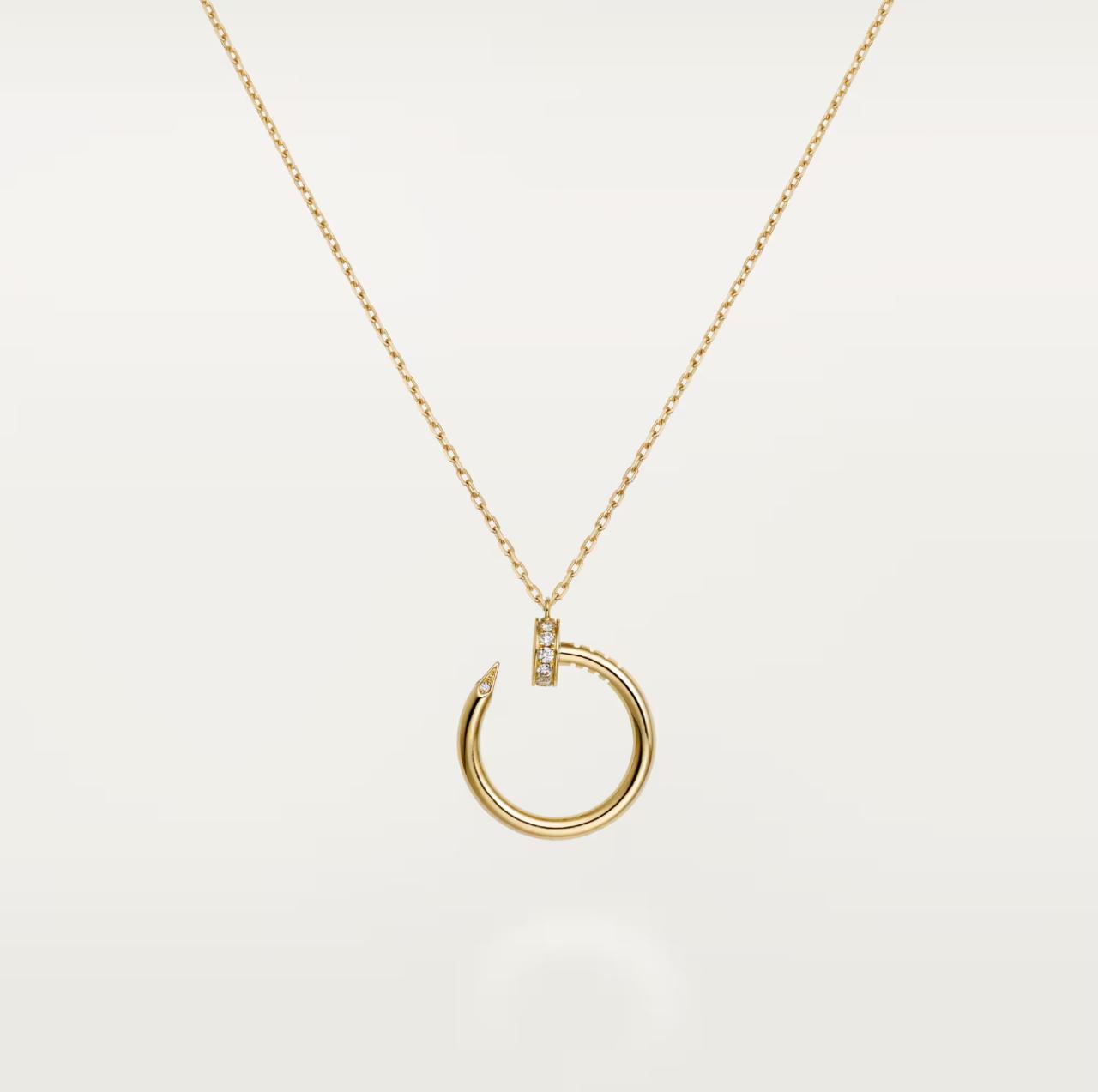 NAIL PENDANT DIAMOND (18K YELLOW GOLD PLATED)