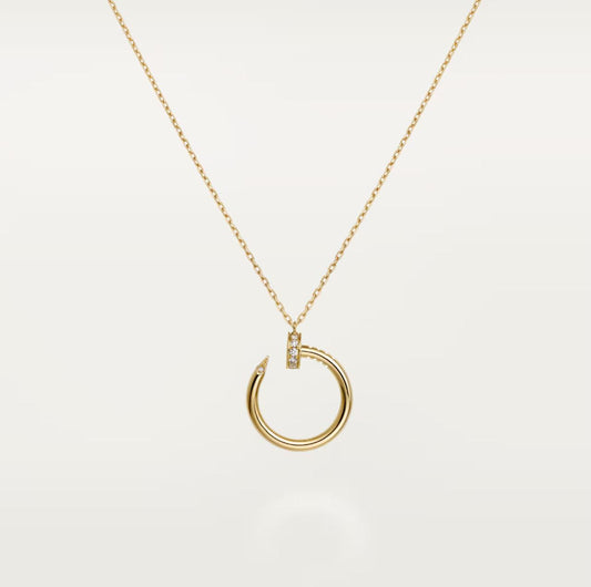 NAIL PENDANT DIAMOND (18K YELLOW GOLD PLATED)