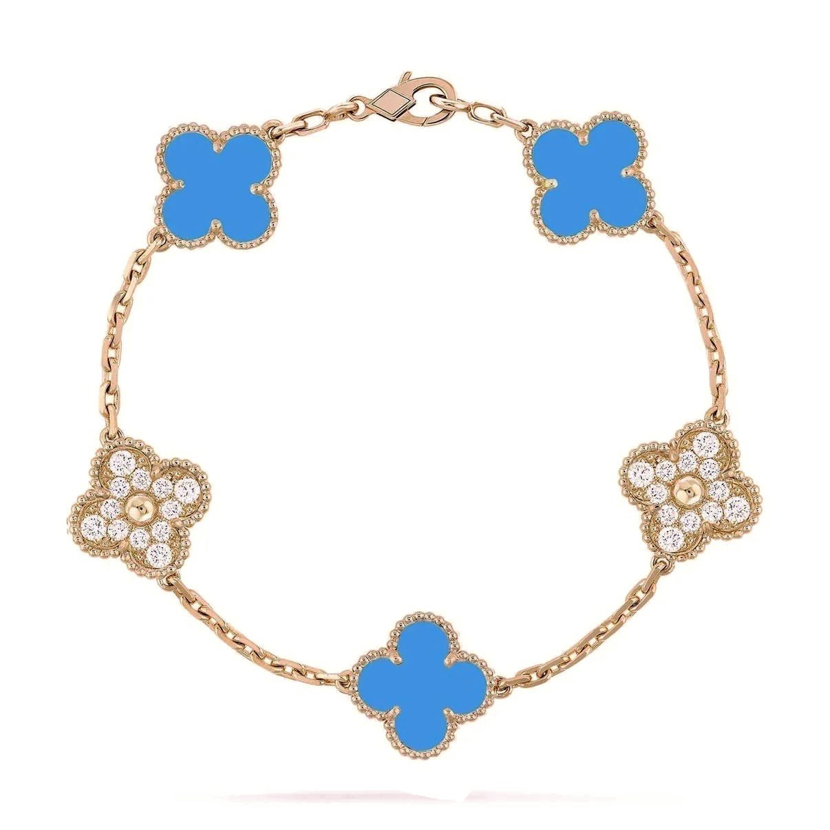 CLOVER VINTAGE BRACELET (18K Yellow Gold/Rose Gold Plated)