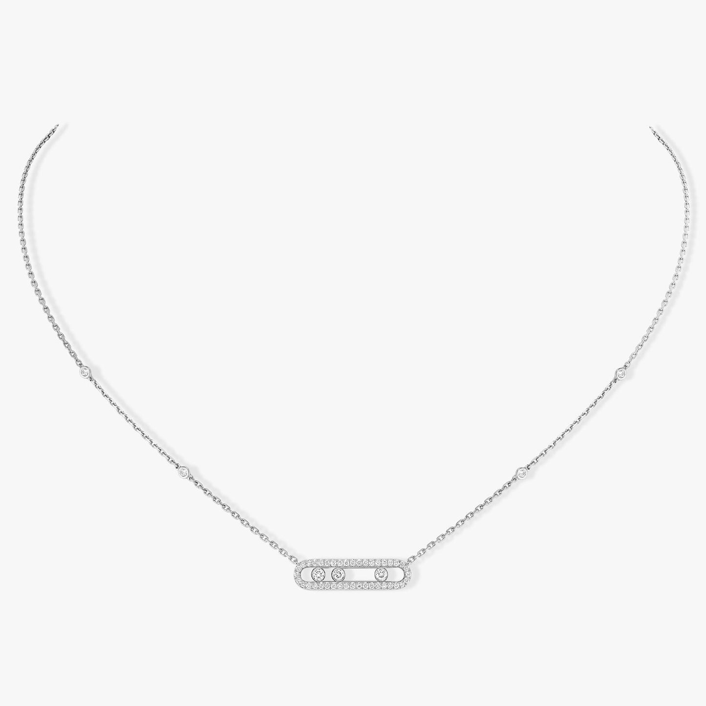 DIAMOND NECKLACE(18K YELLOW GOLD/ROSE GOLD/WHITE GOLD PLATED)