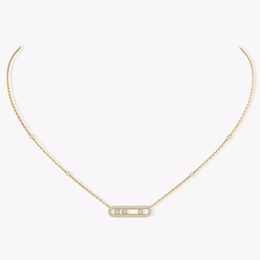 DIAMOND NECKLACE(18K YELLOW GOLD/ROSE GOLD/WHITE GOLD PLATED)
