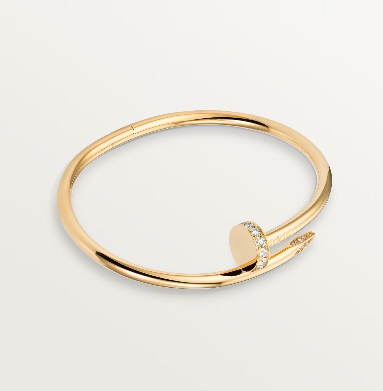 NAIL BRACELET PAVE DIAMONDS (18K YELLOW GOLD/ROSE GOLD/WHITE GOLD PLATED)