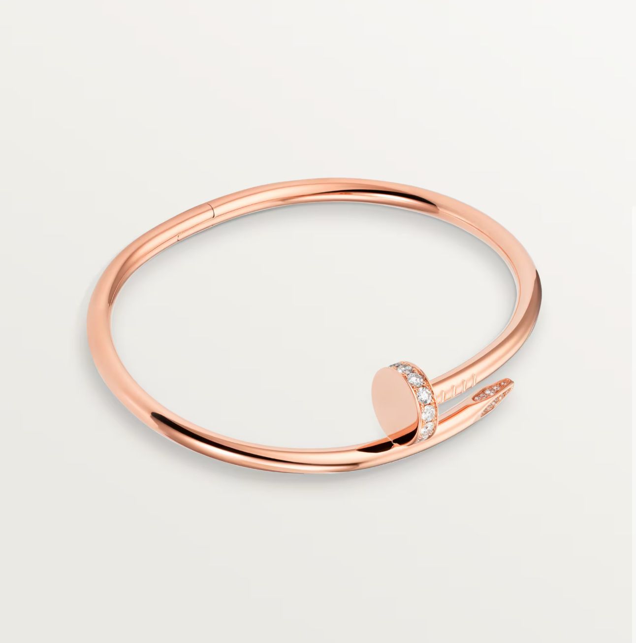 NAIL BRACELET PAVE DIAMONDS (18K YELLOW GOLD/ROSE GOLD/WHITE GOLD PLATED)