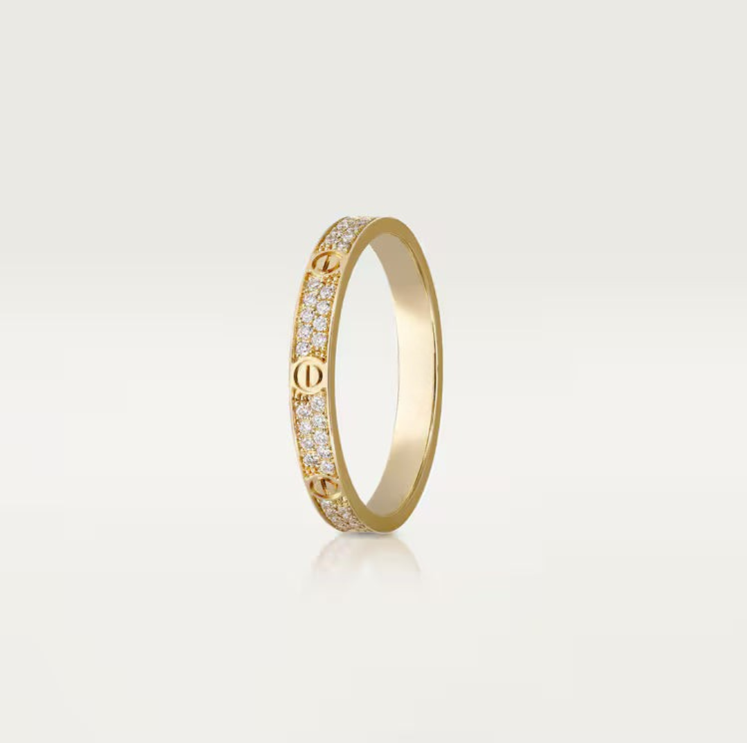 LOVE RING PAVED mini model (18K GOLD/ ROSE GOLD/ SILVER)