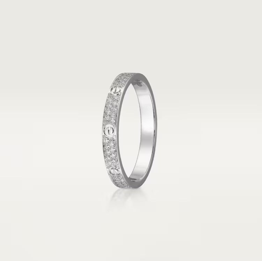 LOVE RING PAVED mini model (18K GOLD/ ROSE GOLD/ SILVER)