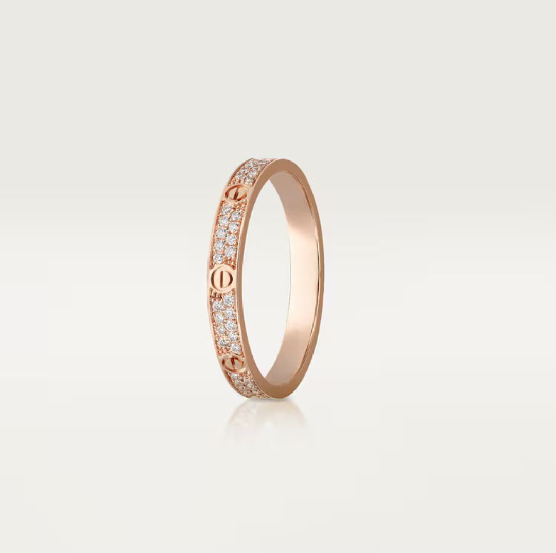 LOVE RING PAVED mini model (18K GOLD/ ROSE GOLD/ SILVER)