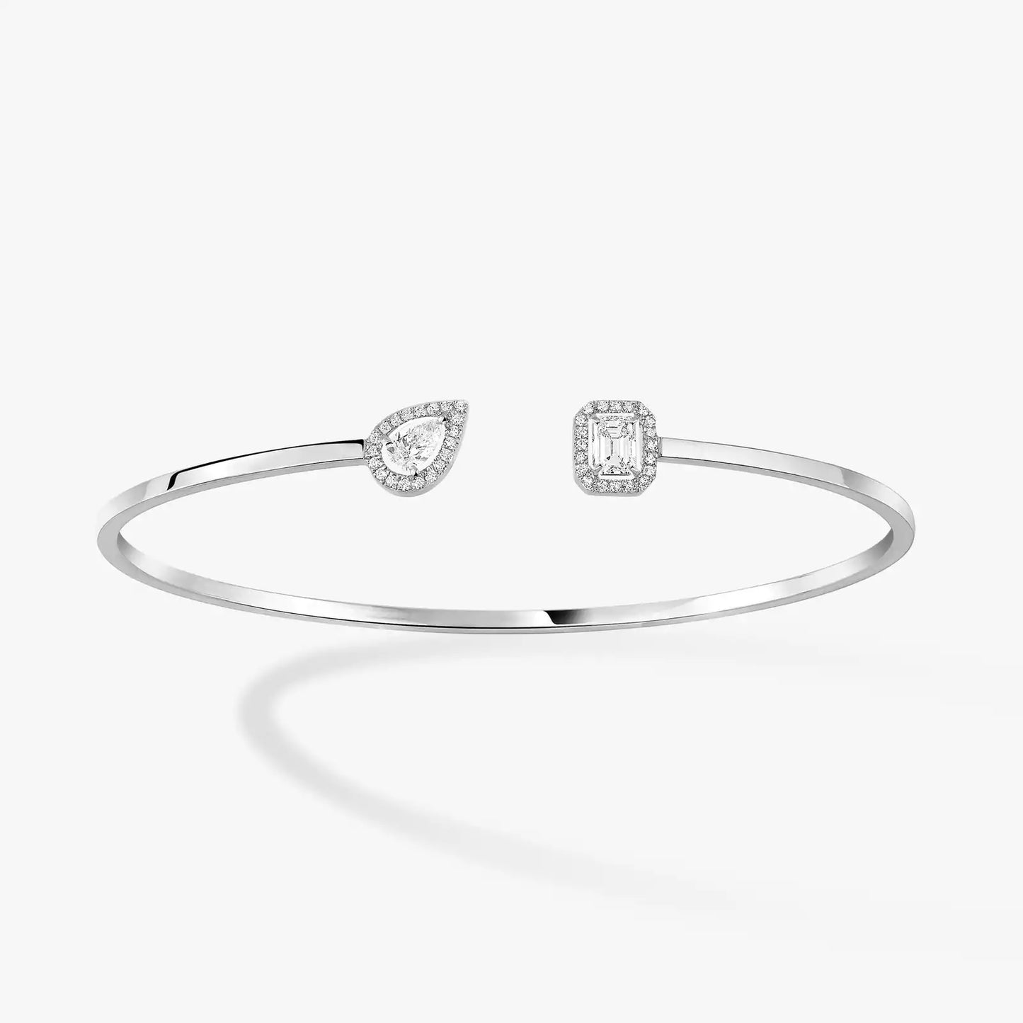 THIN BANGLE DIAMONDM (18K GOLD/SILVER)