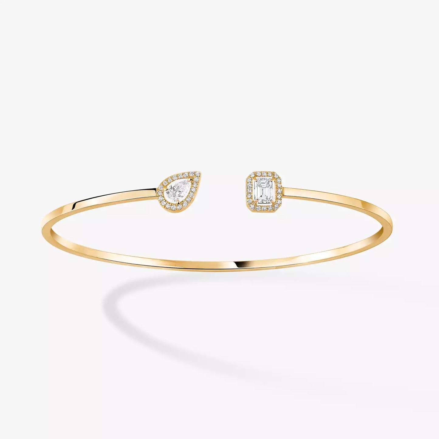 THIN BANGLE DIAMONDM (18K GOLD/SILVER)