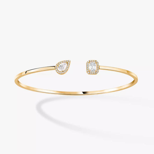 THIN BANGLE DIAMONDM (18K GOLD/SILVER)