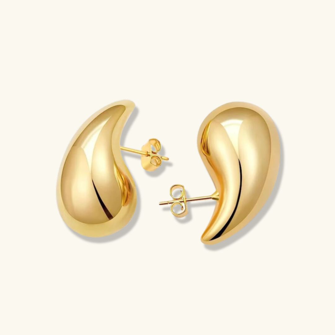 TEARDROP EARRINGS (18K GOLD/SILVER)