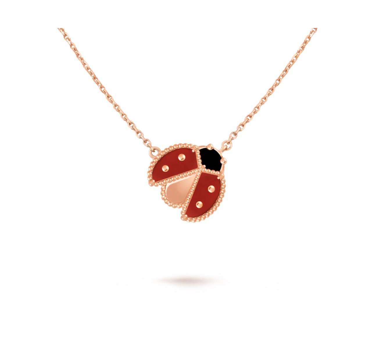 LADYBUG PENDANT (18K ROSE GOLD PLATED)