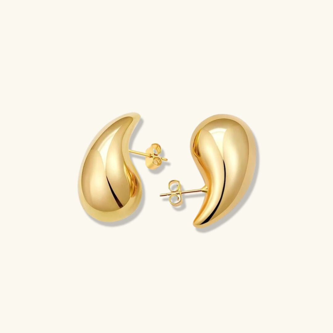 TEARDROP EARRINGS (18K GOLD/SILVER)