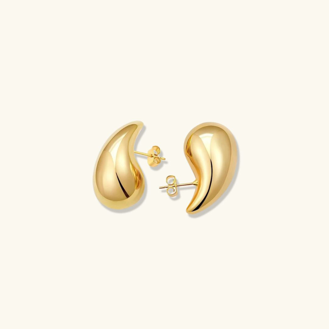 TEARDROP EARRINGS (18K GOLD/SILVER)