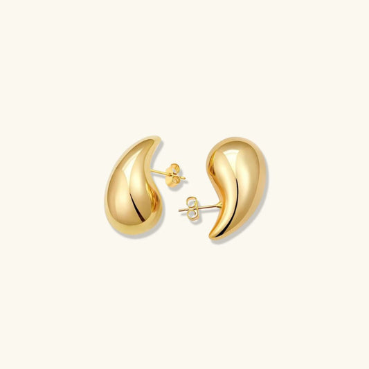 TEARDROP EARRINGS (18K GOLD/SILVER)