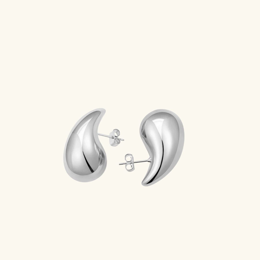 TEARDROP EARRINGS (18K GOLD/SILVER)