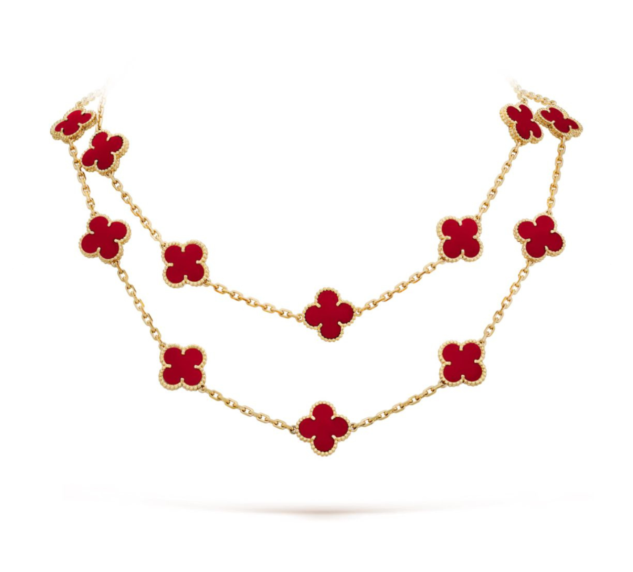 20 CLOVER NECKLACE (18K YELLOW GOLD PLATED)