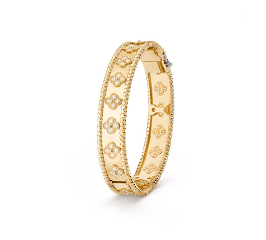 CLOVER DIAMOND BRACELET (18K YELLOW GOLD/ROSE GOLD/WHITE GOLD PLATED)