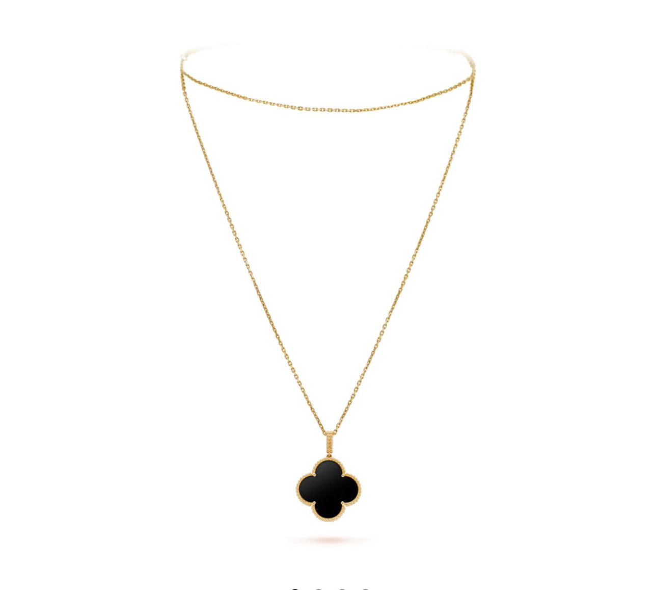 LONG NECKLACE CLOVER  (18K YELLOW GOLD PLATED)