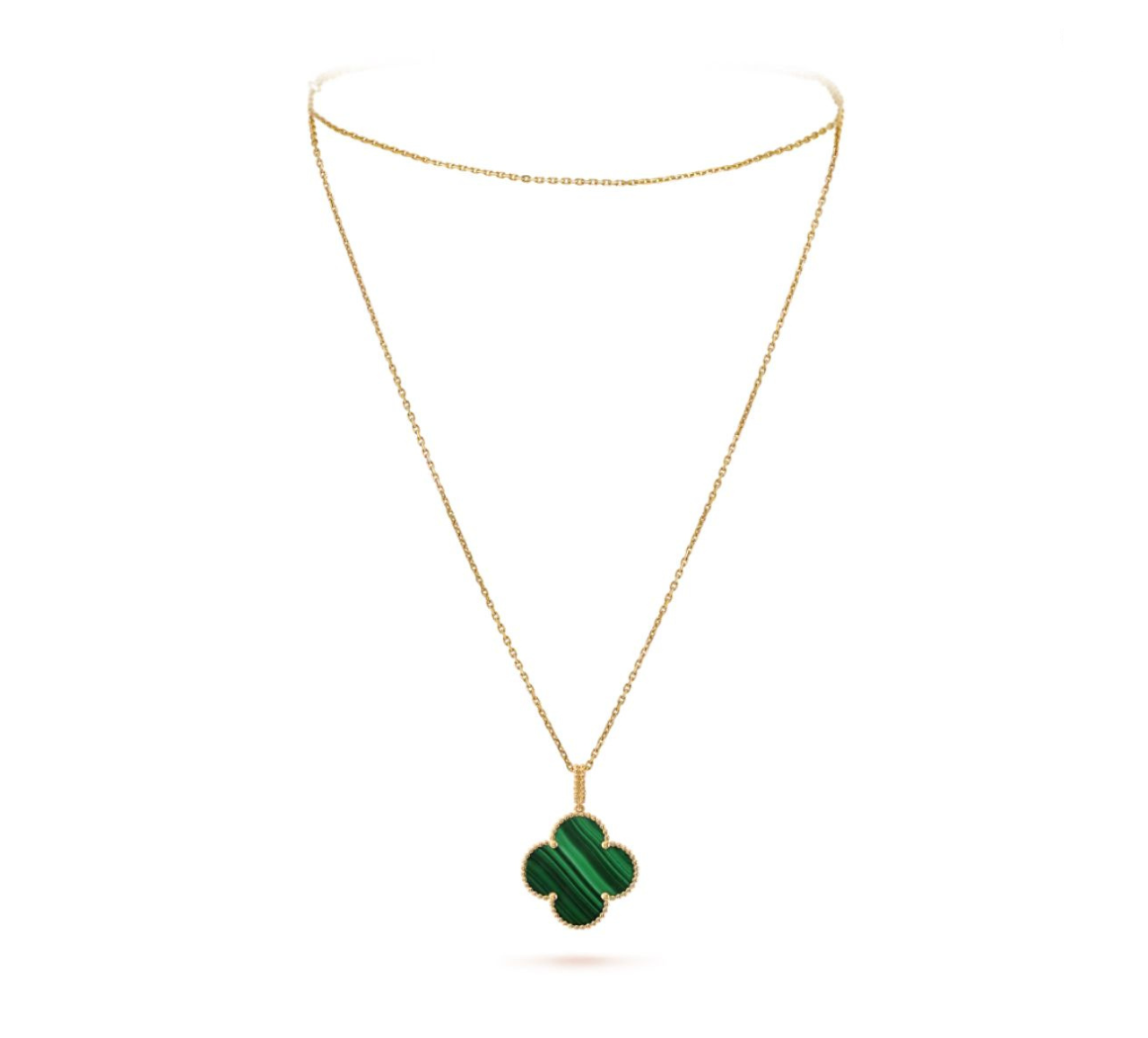 LONG NECKLACE CLOVER  (18K YELLOW GOLD PLATED)