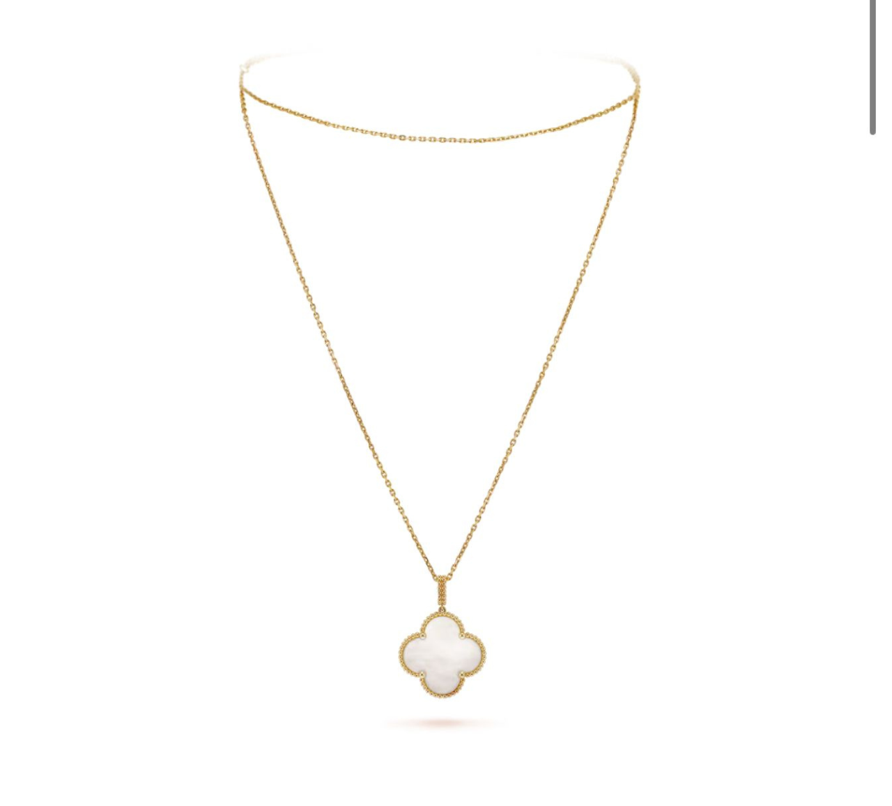 LONG NECKLACE CLOVER  (18K YELLOW GOLD PLATED)